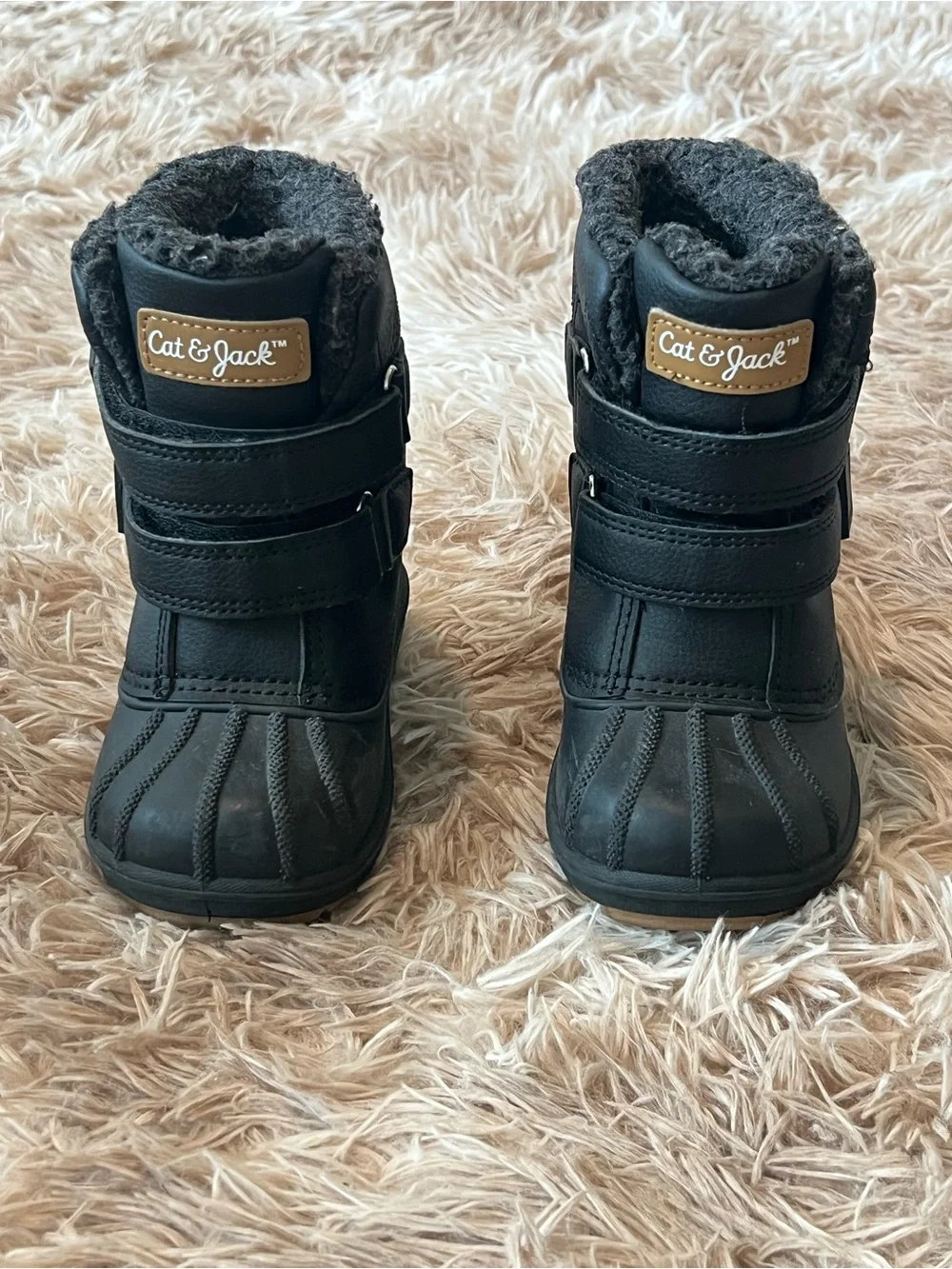 Cat & Jack Kids Black Winter Boots. Toddler size 6